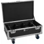 ROADINGER transporta koferis 6x Futurelight AKKU UP-4 QCL Spot QuickDMX MK2 ar uzlādes funkciju un ritentiņiem 31005255