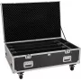 ROADINGER Flightcase PRO 4x LED BAR-8 SWING ar ritenīšiem, melns, maks. 50 kg