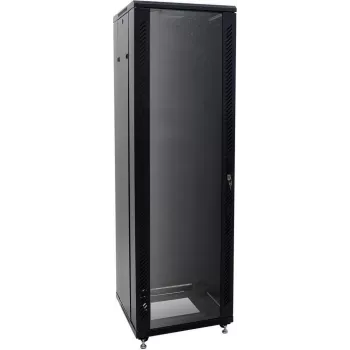 ROADINGER SSC-36 36U 19 inch tērauda statīvu skapis ar stikla durvīm, 60x60x179 cm, 200 kg slodze