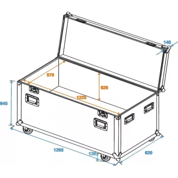 ROADINGER Universālais tūres koferis 120 cm ar riteņiem Profesionāls 30126413