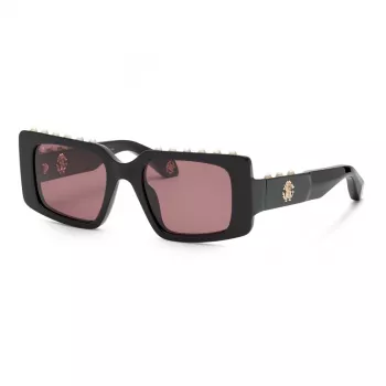 Roberto Cavalli sieviešu kaķa acs saulesbrilles SRC039S 51mm zelta rāmis brūns gradients lēcas SRC039S51700Y