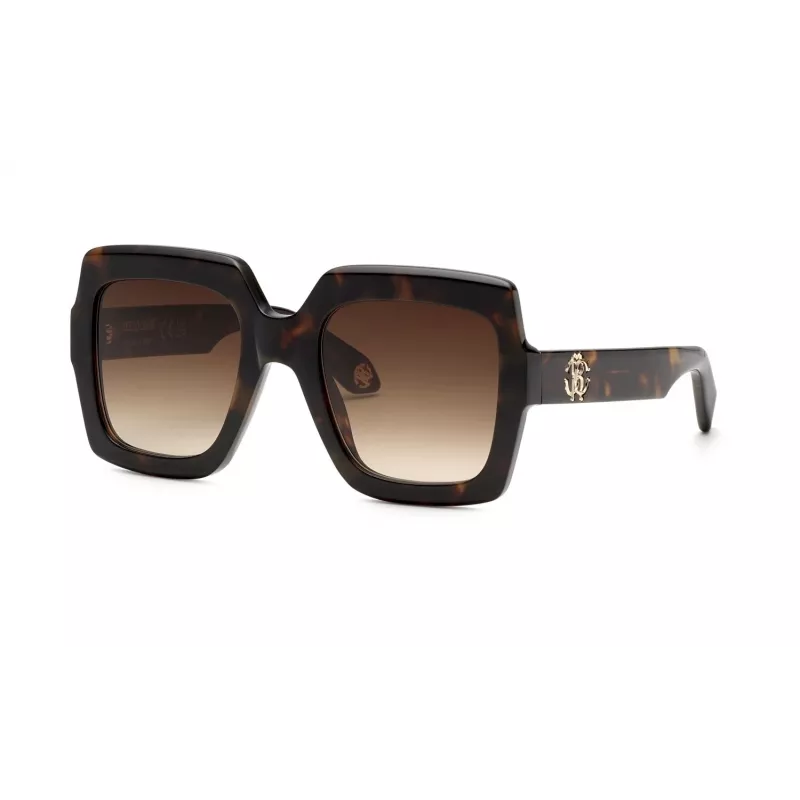 Roberto Cavalli sieviešu saulesbrilles SRC108-5204BL Cat Eye, zilas Havana krāsas rāmis, gradienta zilas lēcas, 52mm