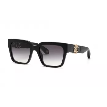 Roberto Cavalli sieviešu saulesbrilles SRC040M540700 54mm tauriņa kvadrātveida melnas pelēkas gradients UV400