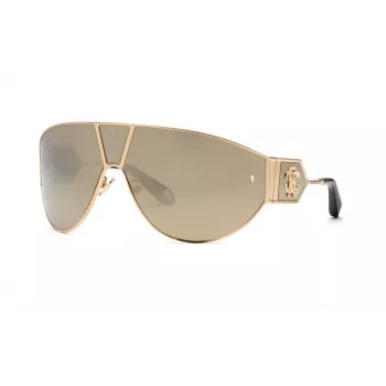 Roberto Cavalli sieviešu saulesbrilles SRC093-76300G 76mm gradienta pelēkas lēcas melns rāmis