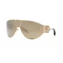Roberto Cavalli sieviešu saulesbrilles SRC093-76300G 76mm gradienta pelēkas lēcas melns rāmis