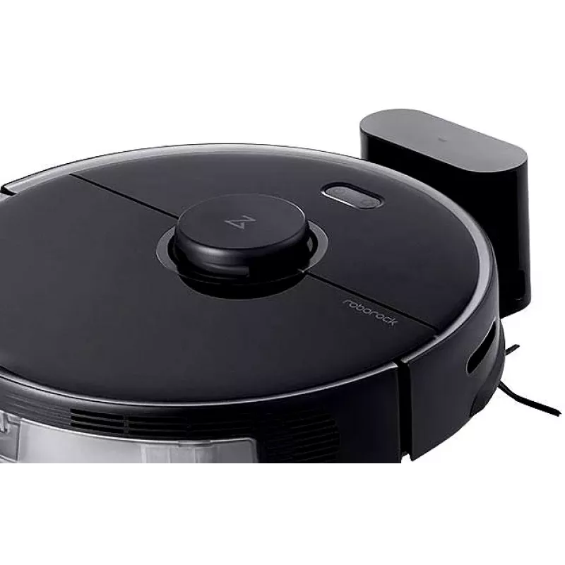 Roborock S5 Max robotu putekļsūcējs - bez maisa - melns - apaļš - 0.46 L - paklājs - cieta grīda