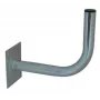 ROBSON Antenas sienas montāžas kronšteins L300 (30 cm) – cinkots tērauds, 38 mm masta skava, 4 punktu pamatne, āra