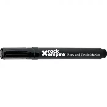 Rock Empire Rope Marker Pen - Melns, Pastāvīgs, Ūdensizturīgs, UV Izturīgs, Abrazīvi Izturīgs, Ātri Žūstošs, Filca Uzgalis, Netoksisks, Kāpšanas, Alu, Arboristu, Glābšanas Trosēm
