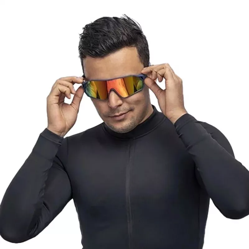 Rockbros 10134PL Polarizētas riteņbraukšanas brilles - zila un rozā