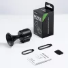ROCKBROS elektroniskais velosipēda zvans - melns, 110-120 dB, 4 toņi, uzlādējams, IPX4
