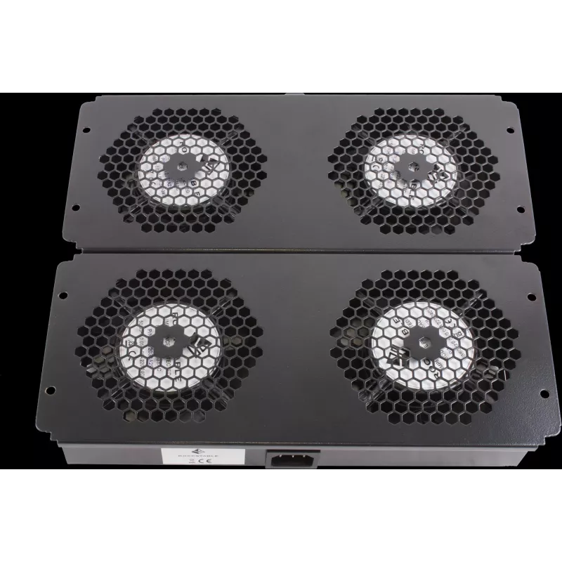 Rockstable 19 inch dzesēšanas elements - ventilatora panelis - iebūvēts ventilators - tērauds - melns - 1 gab. - 2,92 kg (RS19-FT68)