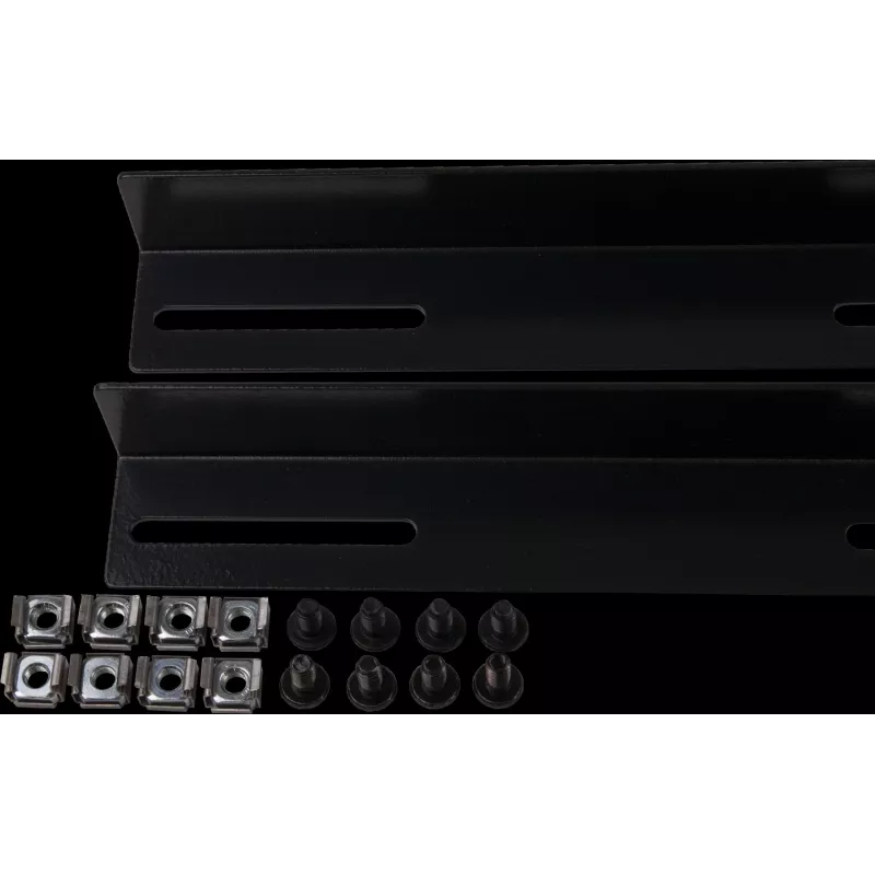 Rockstable 19 L-Support Rails 1200mm dziļumam - Rack Sliežu Komplekts - Melns - Tērauds - 48.3 cm (19 Collas) - 35 mm - 950 mm