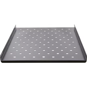 Rockstable 1U 19 collu fiksēts statīva plaukts, 690 mm dziļš, tērauds, melns, 50 kg slodzes ietilpība (RS19-FH69)