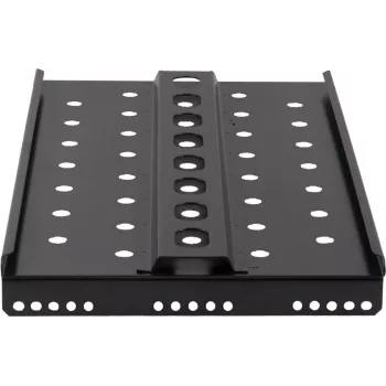 Rockstable 1U 19 collu smagās slodzes plaukts - fiksēts statīva plaukts - SPCC tērauds - melns - 50 kg kravnesība - 482 x 660 x 44 mm (RS19-SFH66)