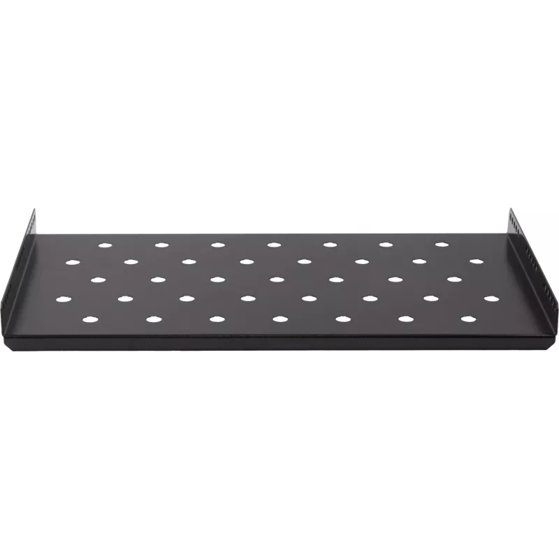 Rockstable 1U 19 collu smagās slodzes plaukts - fiksēts statīva plaukts - SPCC tērauds - melns - 50 kg kravnesība - 482 x 660 x 44 mm (RS19-SFH66)