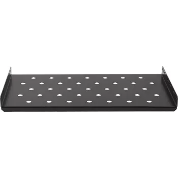 Rockstable 1U 19 collu smagās slodzes plaukts - fiksēts statīva plaukts - SPCC tērauds - melns - 50 kg kravnesība - 482 x 660 x 44 mm (RS19-SFH66)