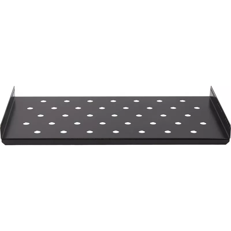 Rockstable 1U 19 collu smagās slodzes plaukts - fiksēts statīva plaukts - SPCC tērauds - melns - 50 kg kravnesība - 482 x 660 x 44 mm (RS19-SFH66)