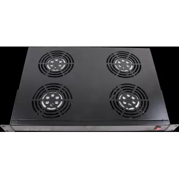 Rockstable 1U 19 inch Ventilācijas elements - Dzesēšanas ventilators - Iebūvēts ventilators - 440 m³/h - Tērauds - Melns - 1 gab. (RS19-FT1U4)