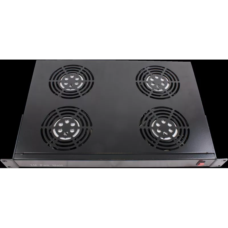 Rockstable 1U 19 inch Ventilācijas elements - Dzesēšanas ventilators - Iebūvēts ventilators - 440 m³/h - Tērauds - Melns - 1 gab. (RS19-FT1U4)
