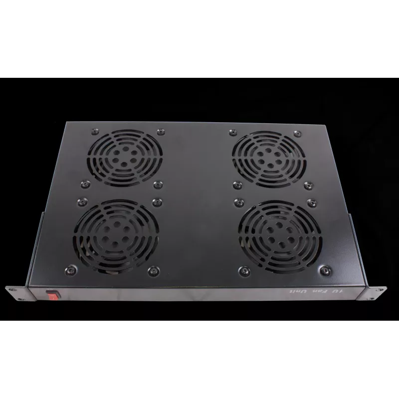 Rockstable 1U 19 inch Ventilācijas elements - Dzesēšanas ventilators - Iebūvēts ventilators - 440 m³/h - Tērauds - Melns - 1 gab. (RS19-FT1U4)