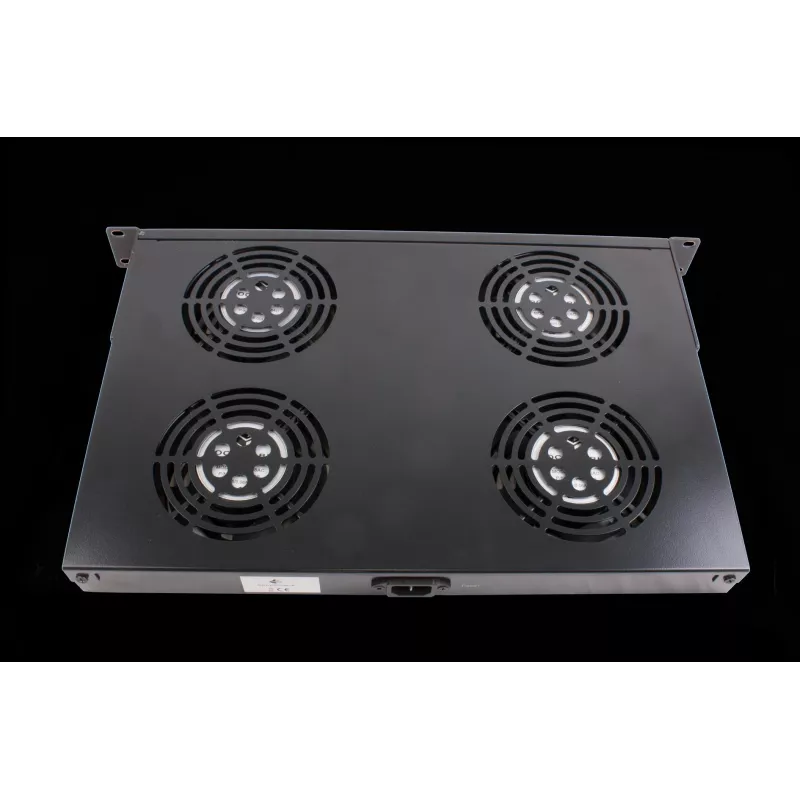 Rockstable 1U 19 inch Ventilācijas elements - Dzesēšanas ventilators - Iebūvēts ventilators - 440 m³/h - Tērauds - Melns - 1 gab. (RS19-FT1U4)