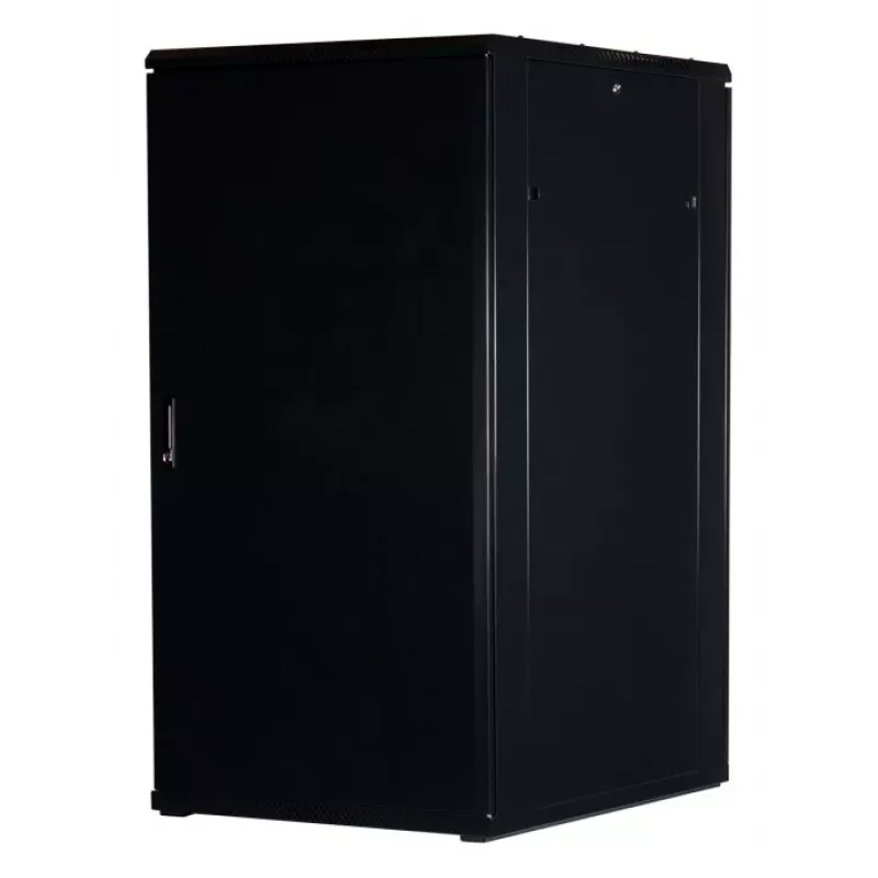 Rockstable 32U 19 collu servera skapis ar stikla durvīm - brīvi stāvošs statīvs - 32U - 800 kg - aizslēdzamas durvis - montāžas sliedes - regulējamas kājiņas (RS19-8032)