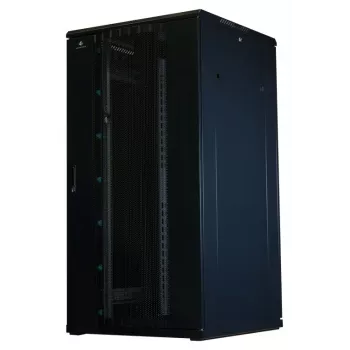 Rockstable 32U 19 collu serveru skapis ar sieta durvīm - brīvi stāvošs statīvs - 800 kg ietilpība - aizslēdzams - montāžas sliedes - regulējamas kājas (RS19-8832PP)