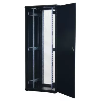Rockstable 42U 19 collu servera skapis ar stikla durvīm - brīvi stāvošs statīvs - 42U - 800 kg - atslēgas slēdzene - montāžas sliedes - regulējamas kājiņas (RS19-8842)