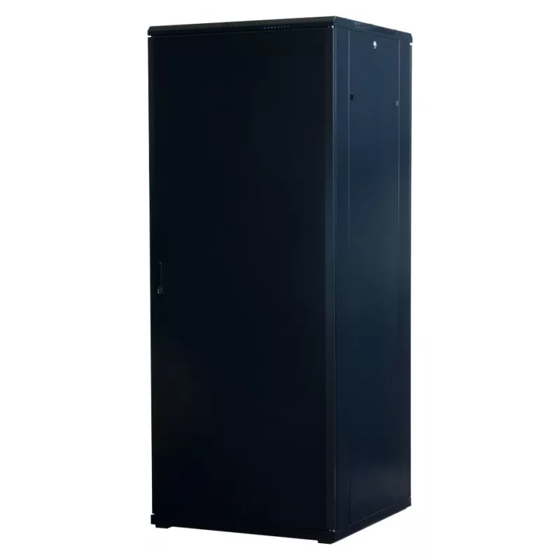 Rockstable 42U 19 collu servera skapis ar stikla durvīm - brīvi stāvošs statīvs - 42U - 800 kg - atslēgas slēdzene - montāžas sliedes - regulējamas kājiņas (RS19-8842)