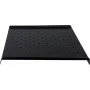 Rockstable RS19-FH612 1U Rack Shelf - Melns - Tērauds - 60 kg Kravnesība - Ovāli Perforēts