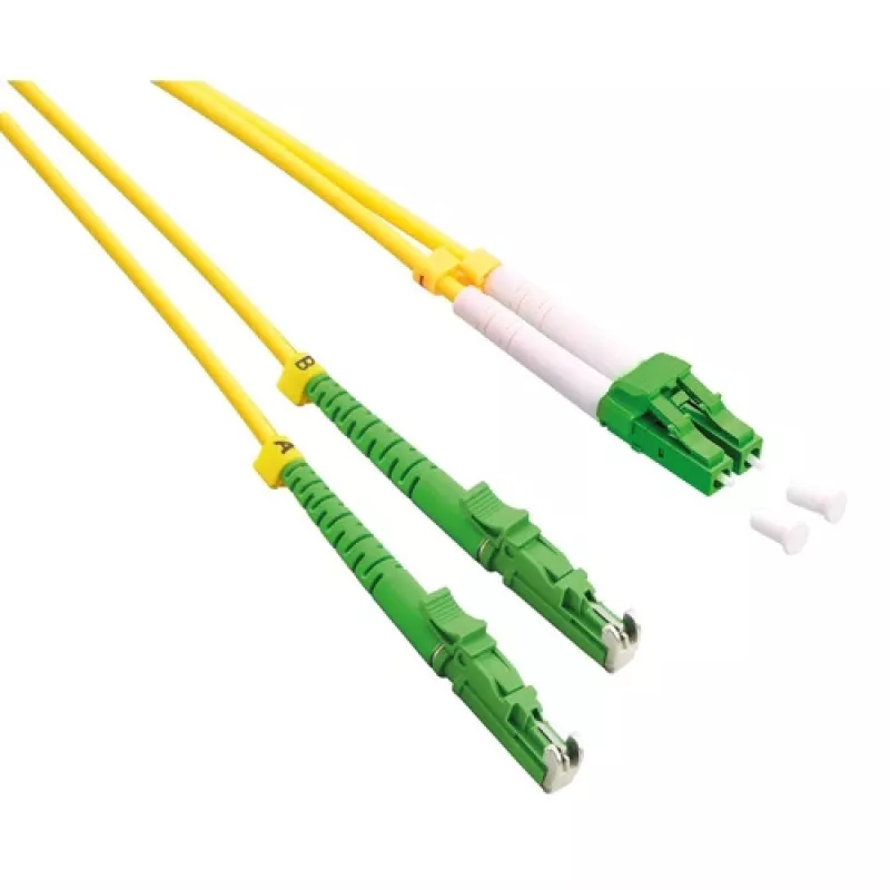 ROLINE OS2 vienmoda dupleksa optiskās šķiedras savienojuma kabelis, LSH/APC uz LC/APC, 9/125µm, LSOH, dzeltens, 2m