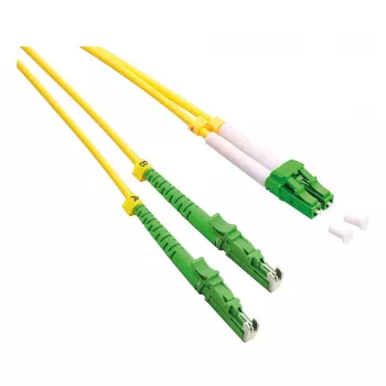 ROLINE OS2 vienmoda dupleksa optiskās šķiedras savienojuma kabelis, LSH/APC uz LC/APC, 9/125µm, LSOH, dzeltens, 2m