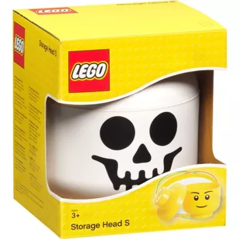 ROOM COPENHAGEN LEGO Storage Head Skeleton, Small (White/Black)