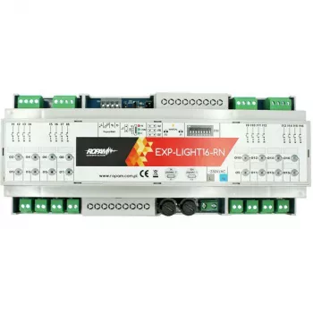Ropam Lighting Controller EXP-LIGHT16-RN – 16 kanālu releja paplašināšanas modulis RopamNet kopnei