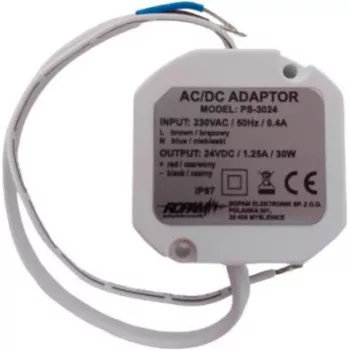 ROPAM PS-3024 Barošanas bloks 24V 3A ar akumulatora lādētāju