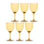 ROSE&TULIPANI FIABA 6 akrila vīna glāžu komplekts, 400 ml, dzintara krāsā