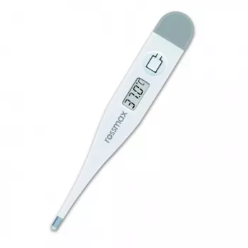 Rossmax TG 100 Digitalais termometrs ar drudža trauksmi, mutes, taisnās zarnas, paduses, ūdensizturīgs zondes gals, LCD displejs, atmiņas funkcija, Celsija/Fārenheita pārslēgšana