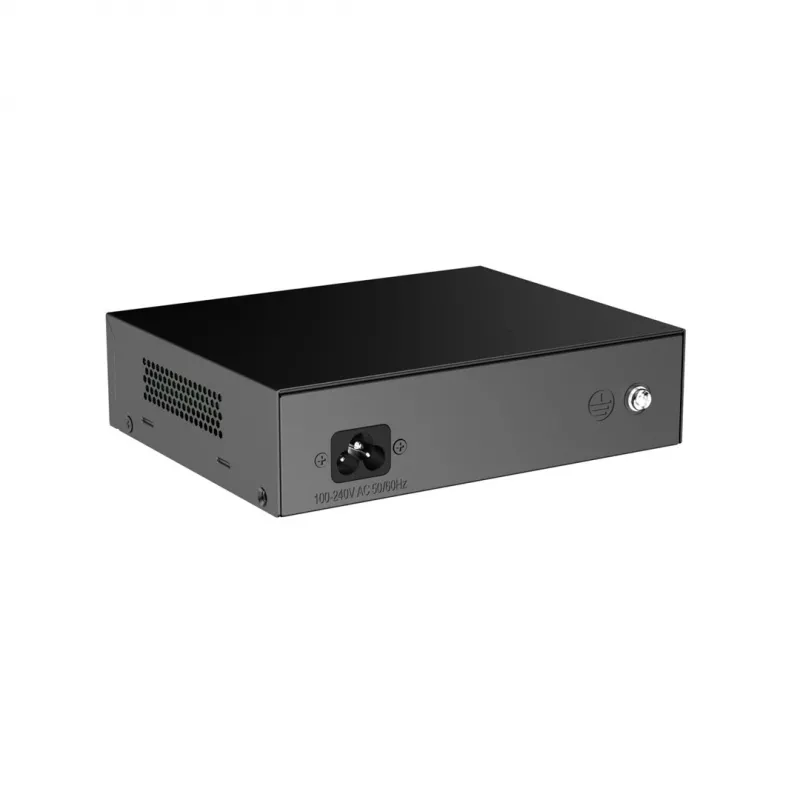 Ruijie RG-ES106F-P 6 portu Fast Ethernet PoE komutators, 4 PoE+ porti, 54W budžets, nevadāms, melns