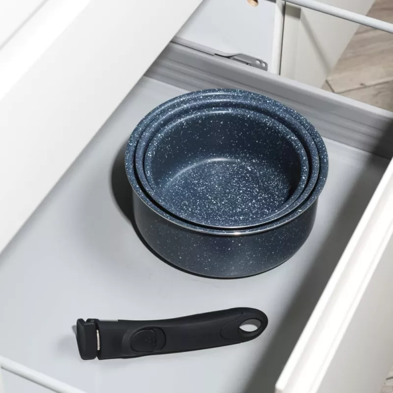 Russell Hobbs RH03294EU7 Nightfall 4-Piece Smart Clip Saucepan Set