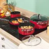 Russell Hobbs RH03821 Riviera 4-daļīgs pannu komplekts, sarkans