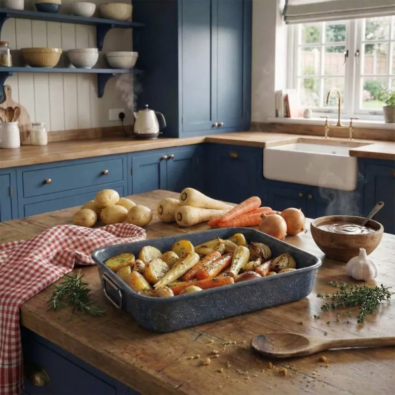 Russell Hobbs RH04097 Nightfall Stone Cepšanas Trauks Ar Režģi - Pelēks, Oglekļa Tērauds, 38 cm