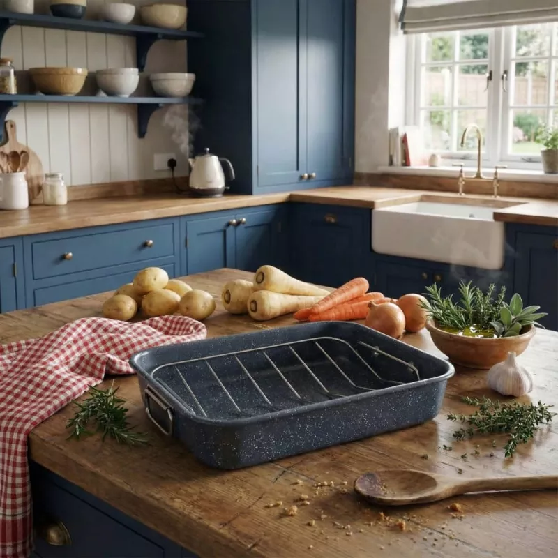 Russell Hobbs RH04097 Nightfall Stone Cepšanas Trauks Ar Režģi - Pelēks, Oglekļa Tērauds, 38 cm