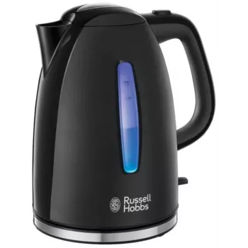 Russell Hobbs Textures Plus 22591-70 elektriskā tējkanna, 1,7 L, 2400 W, melna teksturēta un spīdīga