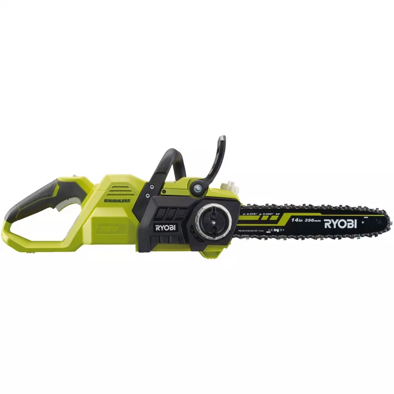 RYOBI MAX POWER Bezvadu motorzāģis RY36CSX35A-0, 36V (Zaļš/Melns, Tikai Instruments)
