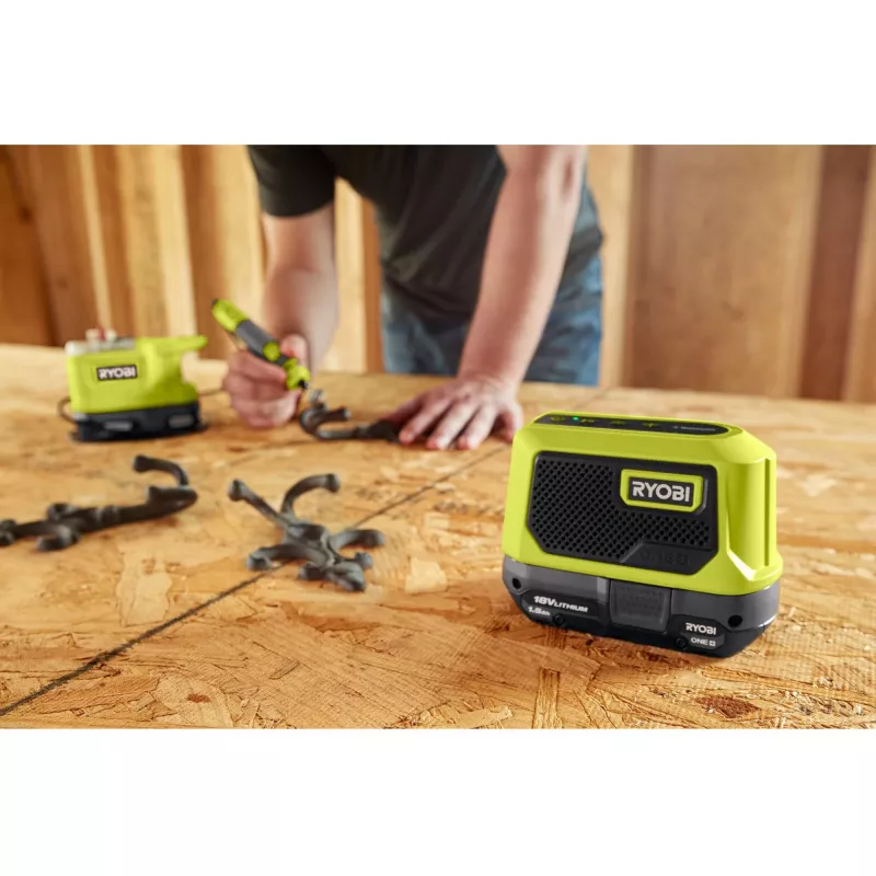 RYOBI ONE+ 18V Bluetooth Mini Speaker (Zaļš/Melns, tikai korpuss)