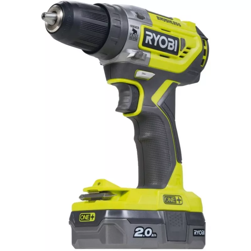 RYOBI ONE+ 18V bezvada triecienurbjmašīna R18PD5-220S, 2x 2.0Ah Li-Ion akumulatori