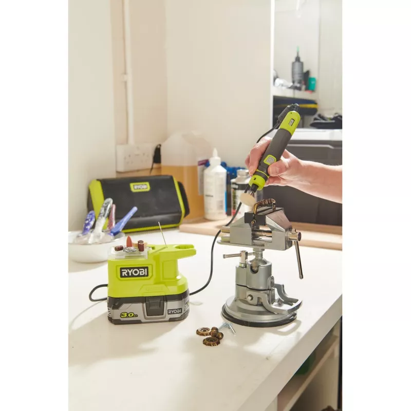 RYOBI ONE+ 18V Bezvadu Rotācijas Instruments RRT18-0 ar 15 Piederumiem