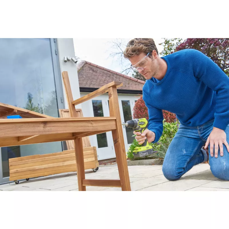 RYOBI ONE+ bezvada urbjmašīna-uzgriežņatslēga R18DD5-220S, 18V (zaļa/melna, 2x Li-Ion 2.0Ah akumulatori, soma)