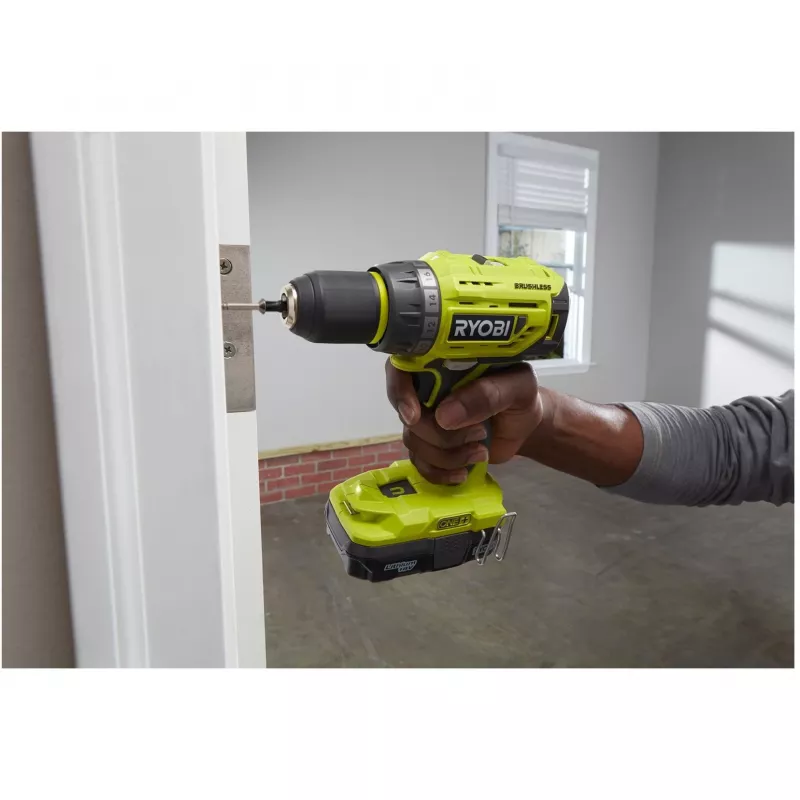 RYOBI ONE+ Bezvadu urbjskrūvgriezis R18DD7-220S, 18V (Zaļš/Melns, 2x Li-Ion 2.0Ah Akumulators, Instrumentu soma)