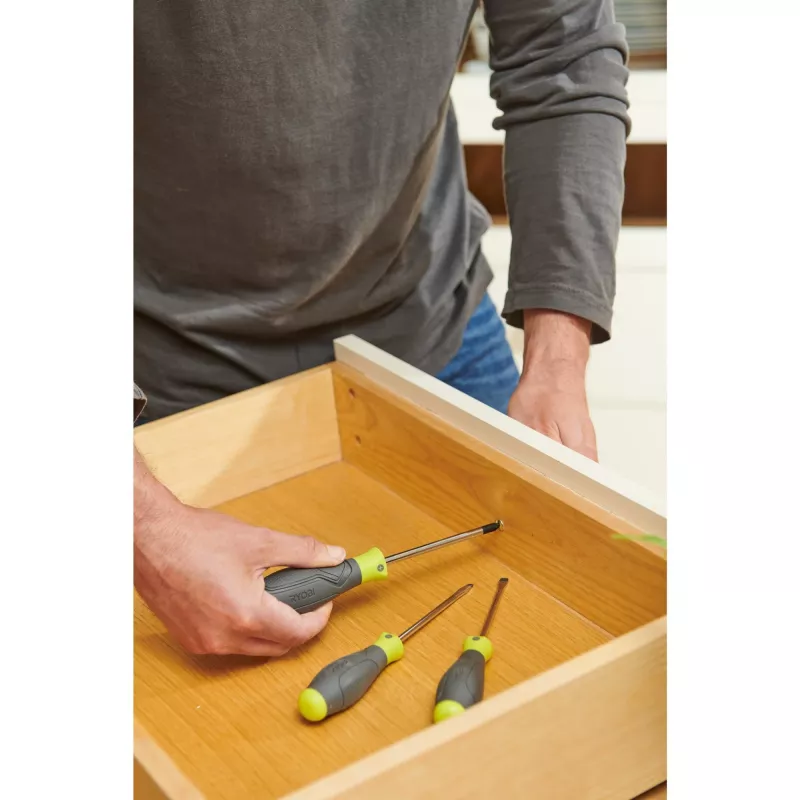 RYOBI RSD1PH2S 3-daļīgs skrūvgriežu komplekts (Zaļš/Pelēks, PH2, SL5.5, SL4)